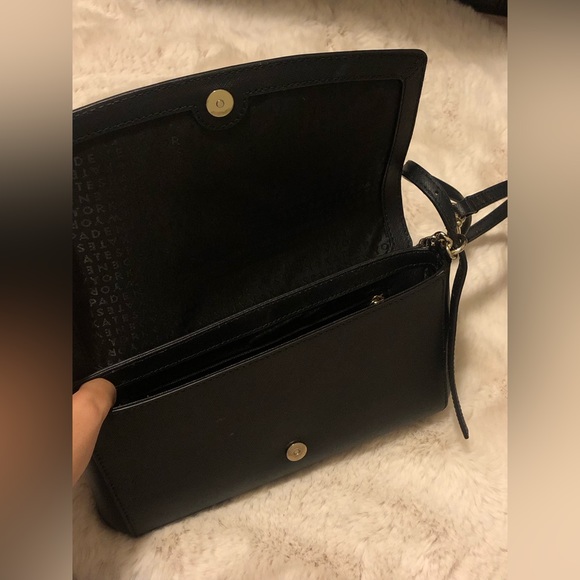 Kate Spade Pink & Black Gold Chain Shoulder Purse/Bag - Picture 3 of 3